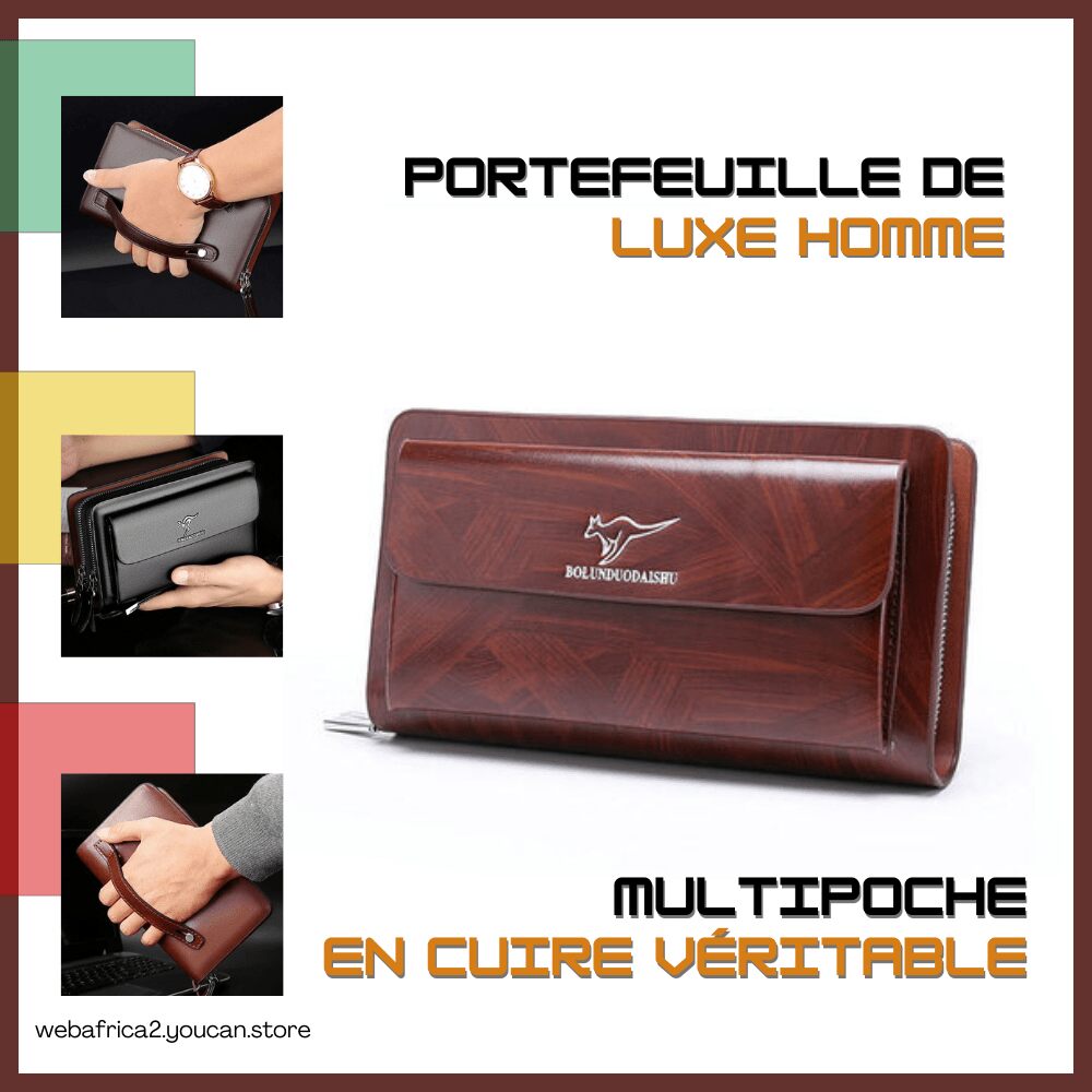 Portefeuille De Luxe Multipoche pour Homme SN