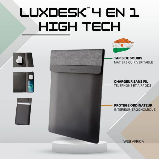LuxDesk™ 4-en-1 – La sacoche intelligente des Pros Nigériens