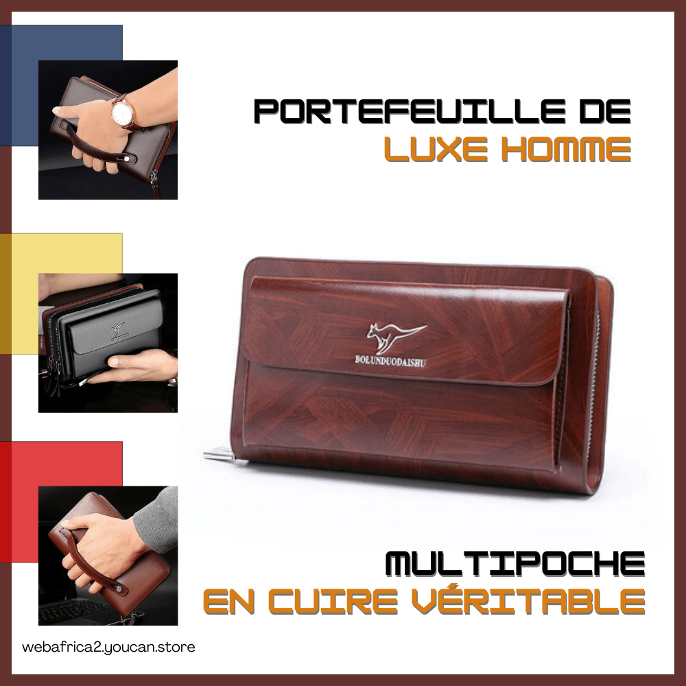 Portefeuille De Luxe Multipoche pour Homme CHAD