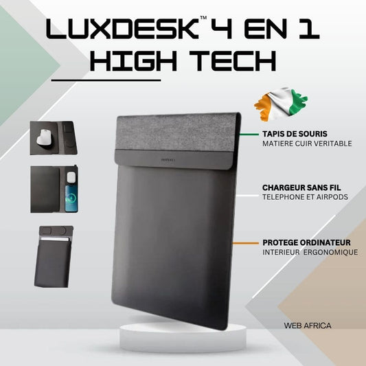 LuxDesk™ 4-en-1 – La sacoche intelligente des pros ivoiriens