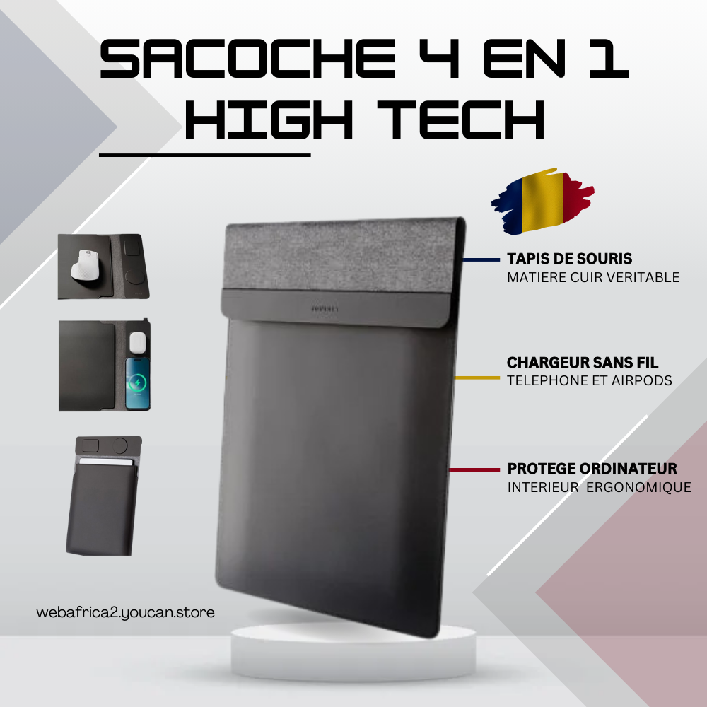 Sacoche pour Ordinateur Portable 4 en 1 CHAD