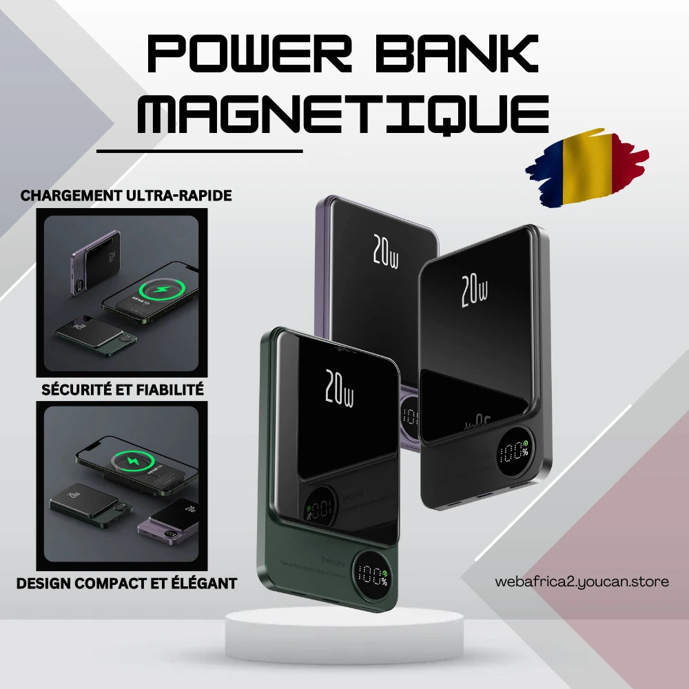Power Bank Magnétique 10.000 mAh CHAD